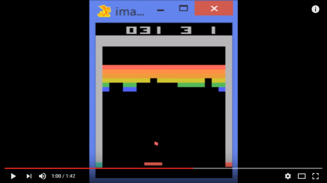 Google DeepMind's Deep Q-learning playing Atari Breakout